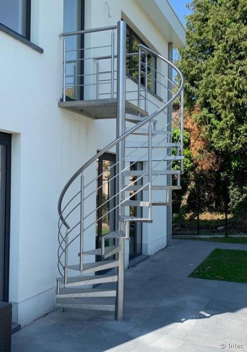 Escalier en Colimaon - Marches en inox