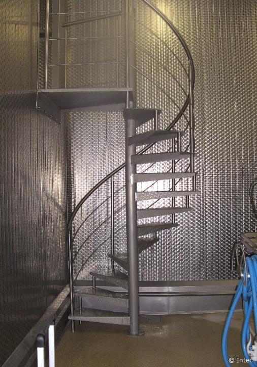 Escalier en Colimaon - Marches en inox